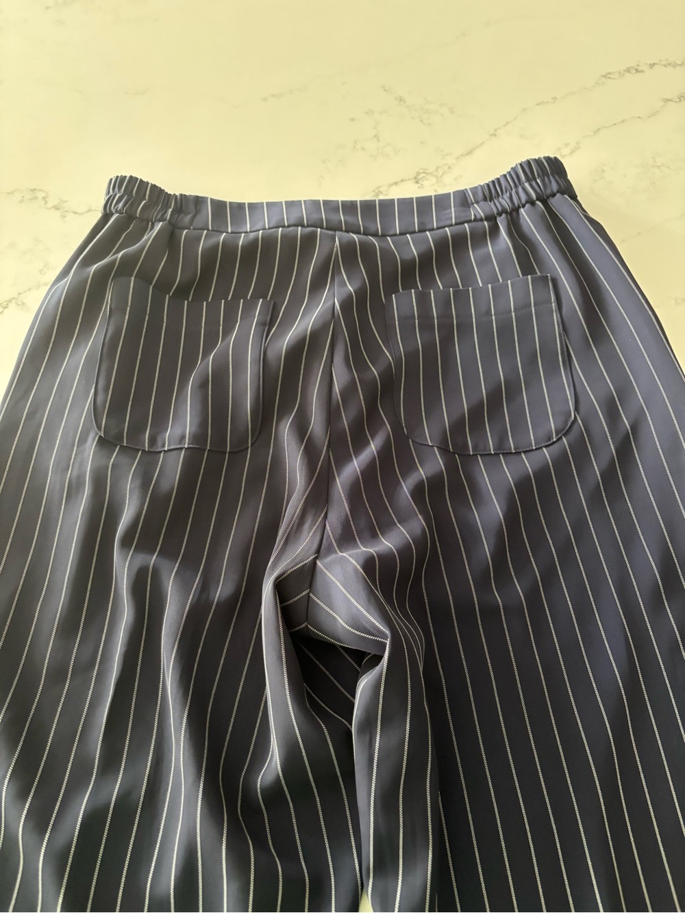a new day Navy Pinstripe Wide-Leg Trousers - Picture 8 of 8